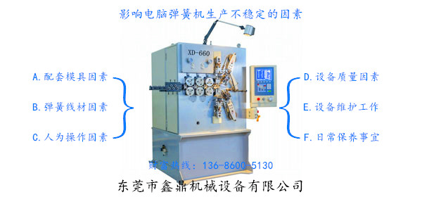 影響電腦彈簧機生產不穩(wěn)定的因素